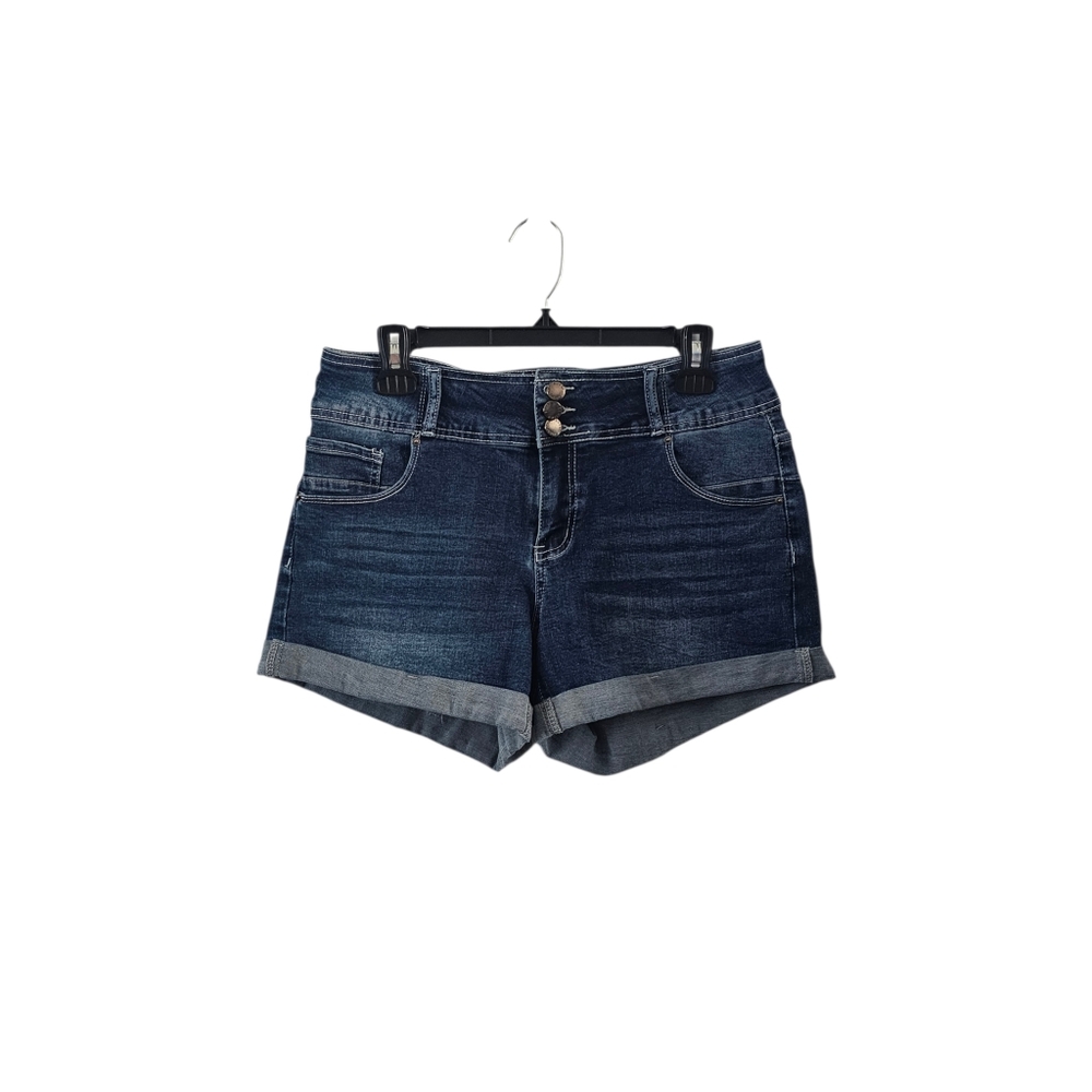 Roswear Stretchy Cuffed Jean Shorts Large Mid Rise